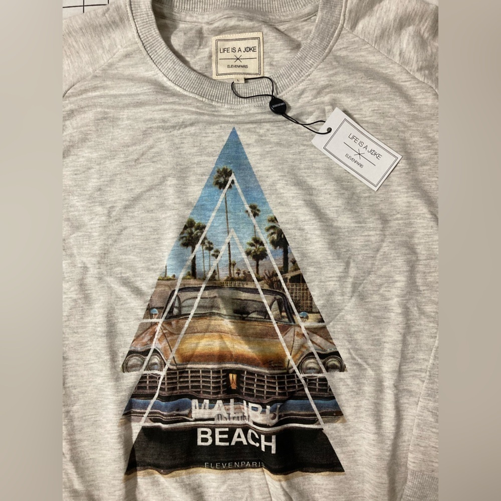 NWT Eleven‎ Paris Women’s Large Sun Malibu Sweatshirt